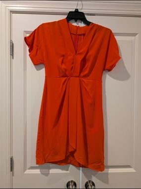 Orange Short Sleeve Dress